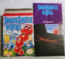 SNAKE RATTLE 'N' ROLL Nintendo NES Game Complete In Box Authentic