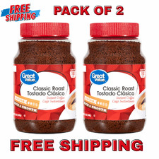  PACK OF 2 Great Value Classic Medium Roast Instant Coffee, 12 oz