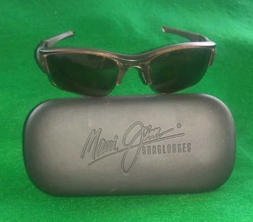 OAKLEY FLAK 12-905 53 20 USA Polarized Rootbeer Sunglasses With Maui Jim Case - Image 2 of 4