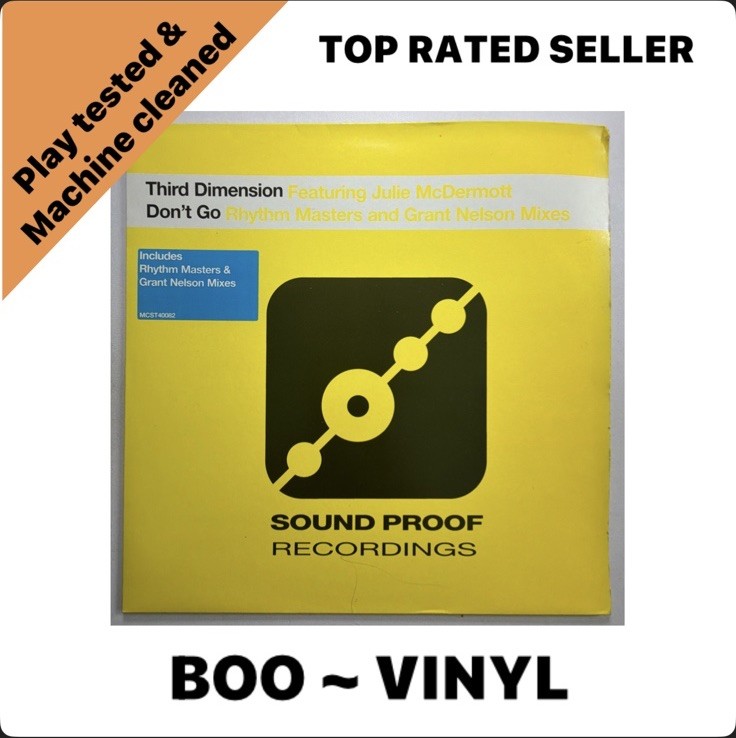 Third Dimension Don't Go Vinyl 12” Single Garage House Record EX / VG+