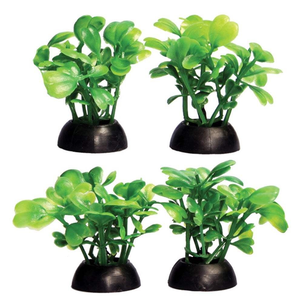 Aqua One Ecoscape Foreground Green Lobelia Aquarium Fish Tank Plastic Plant 4pk