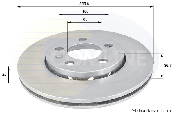 2 PCS COMLINE ADC1407V Brake Disc