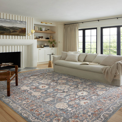Loloi Odette Collection Odt-07 Sky/Rust 5-3 X 7-9 Area Rug