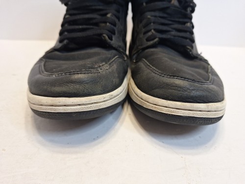 Nike Air Jordan 1 Retro High Men Shoes 11.5 Black Red Satin Gym 555088-060 Rough - Picture 4 of 22
