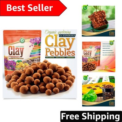 4 LB Natural Expanded Clay Pebbles - Optimal Grow Media for Orchids & Aquaponics
