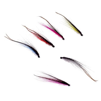 6Pcs Fly Skinny Sunray Shadow Lachsfliegen, Gebunden Auf 25mm / 50mm
