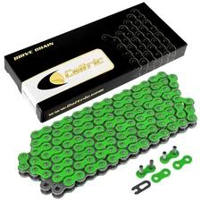Green Drive Chain for ATV Quad 520-Pitch 120-Links Non O-Ring 2 master links
