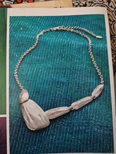 Silpada Sterling Silver Textured Highlands Modern Link Necklace .925 18"-20"