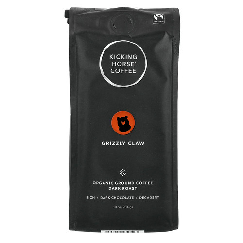 Grizzly Claw, Organic Coffee, Ground, Dark Roast, 10 oz (284 g)