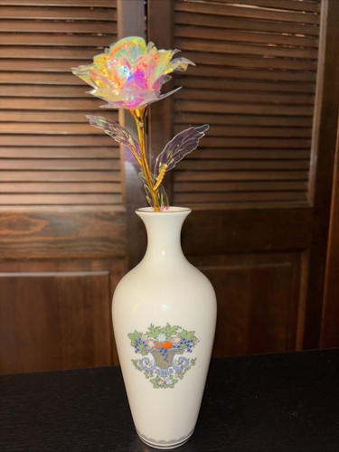 Vaso Lenox modello "autunno" 7" in porcellana smaltata rialzata 24k - Foto 1 di 6