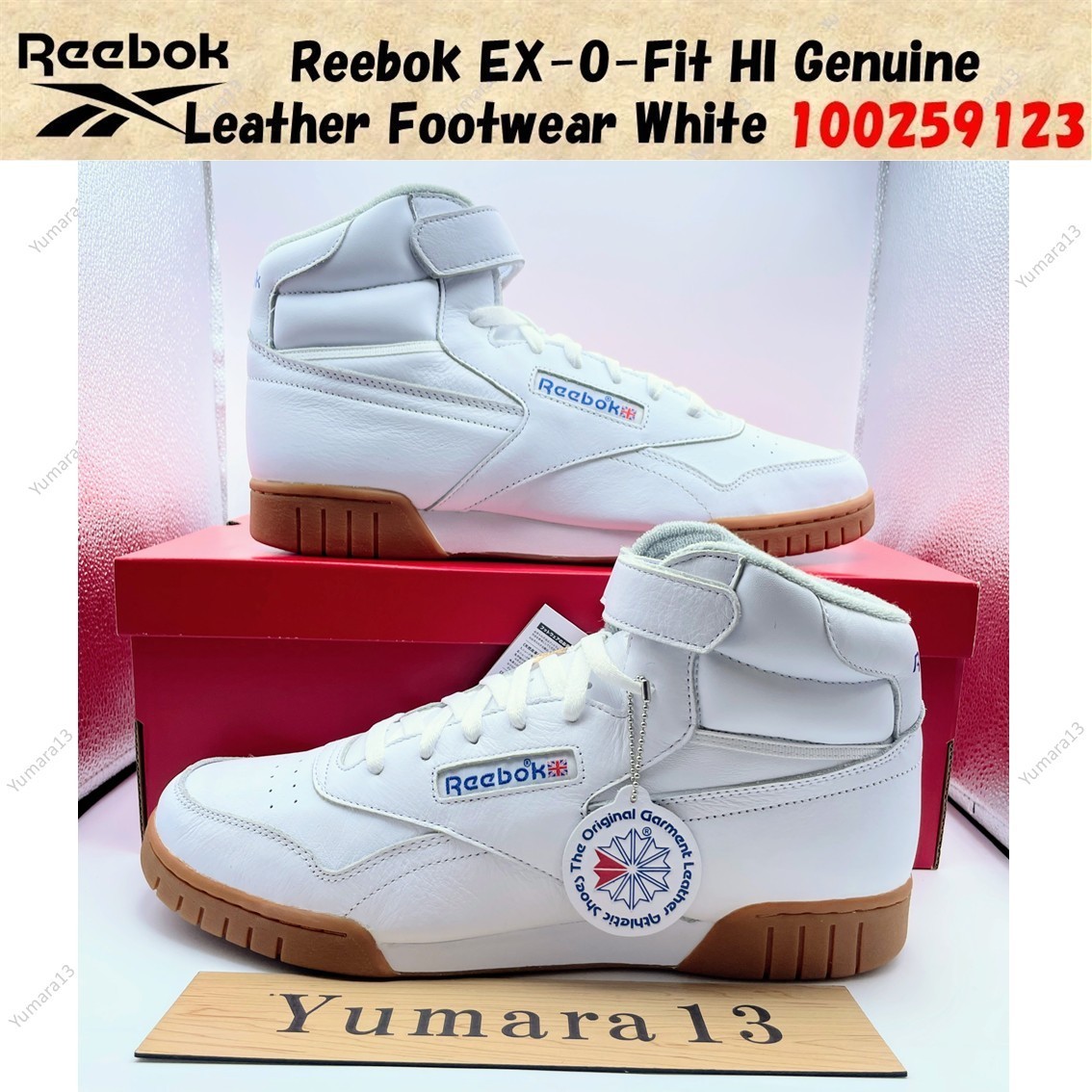 Reebok EX-O-FIT HI ホワイト 25cm Reebok EX-O-Fit HI Genuine Leather Footwear White 100259123 Men's