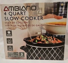 Ambiano Triple 4 Qt. Slow Cooker - Unused