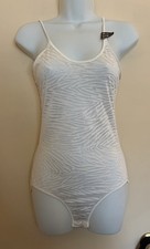 Vintage 1970's 1980's INTIMAGE Bodysuit Teddy Sz 34 Sheer White 9571 Lingerie