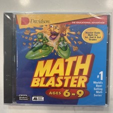 Math Blaster PC CD ROM Game Ages 6-9 Learning Educational Home School New Sealed