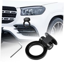 Tow Hook Kit, Front Rear Bumper Trailer Ring Eye Hook Decoration Hitch Black