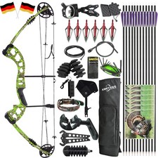 Compoundbogen Pfeile Set 30-55lb Einstellbar Jagdbogen Bogenschießen Angeln Jagd