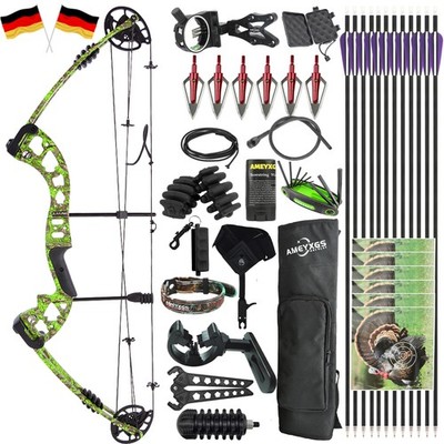 30-55lbs Compoundbogen Kit Jagdbogen Bogenschießen Angeln Jagd Sportbogen 310fps