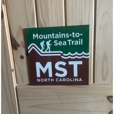 Mountains to Sea Trail MST North Carolina Sign Camp Hike Forest Trail
