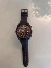New Authentic Guess Accent Chronograph Black Silicone Strap 46mm U15068G1