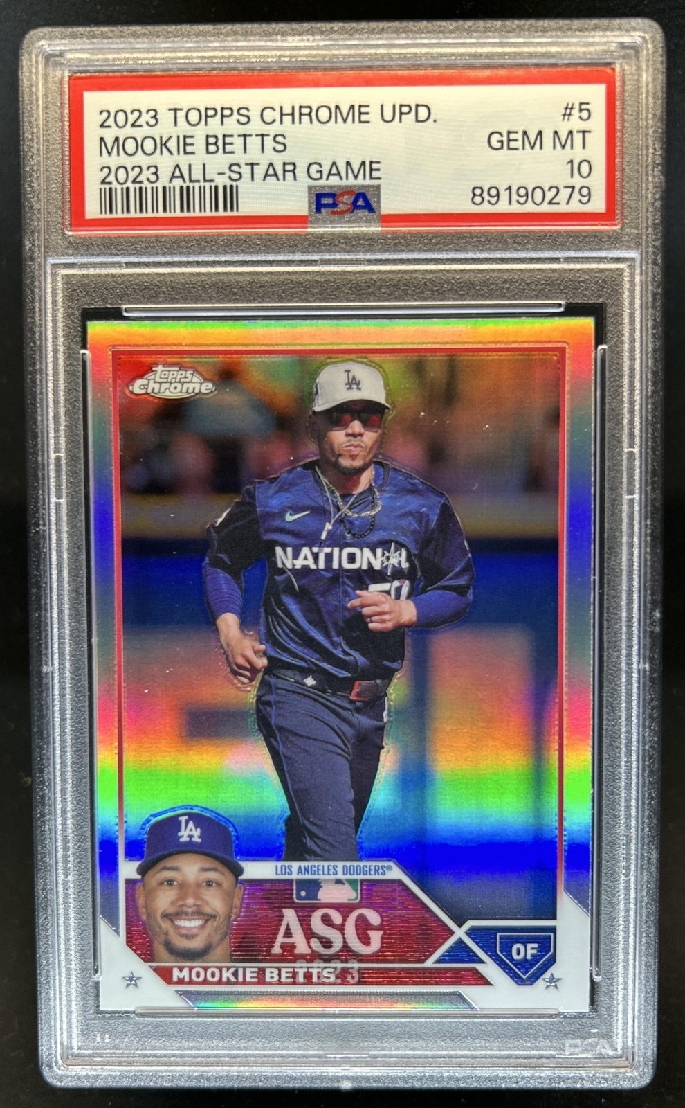2023 Topps Chrome Update Mookie Betts All Star Game #ASGC-5 Dodgers PSA 10
