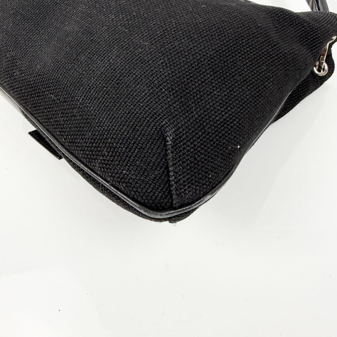 GUCCI Canvas Leather Shoulder Bag Black Authentic thumbnail 13