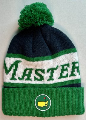 2026 Masters Knit Toboggan Green Mens Beanie Hat Augusta National Golf Club    