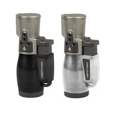 Vertigo Cyclone 2 Triple Torch Lighter Windproof Large Clear Fuel Tank
