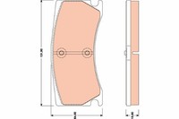 Bremsbelagsatz Scheibenbremse TRW GDB1801 FüR X150 XK Jaguar 2 XKR