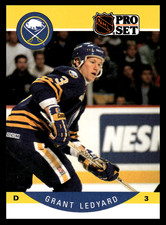 1990-91 Pro Set Grant Ledyard #24 Buffalo Sabres  Rookie RC NHL  Hockey Base Set
