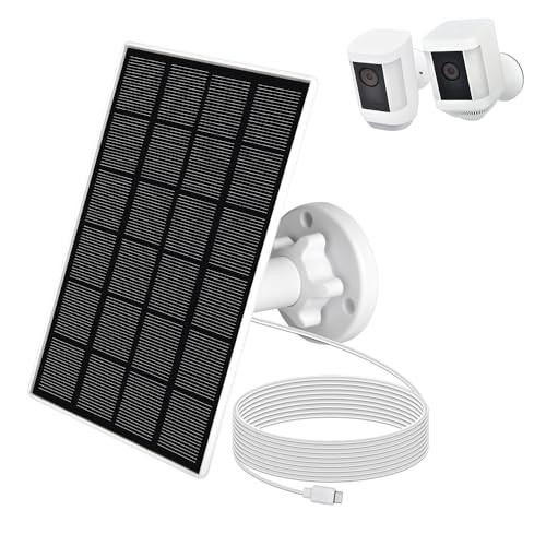 Solar Panel for Ring Camera, 3.5W Solar Charger for Spotlight White 3.5w-1 Pack