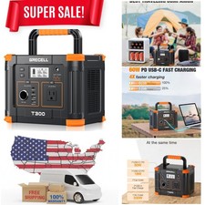 300W Portable Power Station with 60W USB-C PD   Ideal for Camping  Home Use