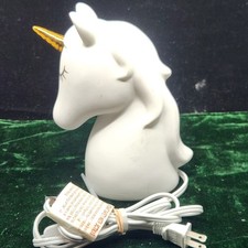 White Unicorn Ceramic Night Light Lamp