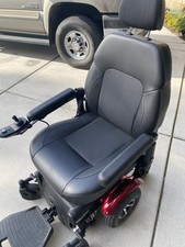 Electric Wheelchair Merits Vision Sport Captains Chair w Base Cushion w Tie Down
