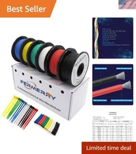 Versatile 14 AWG Tinned Copper Wire Kit - Silicone Insulated, 6 Colors, 600V