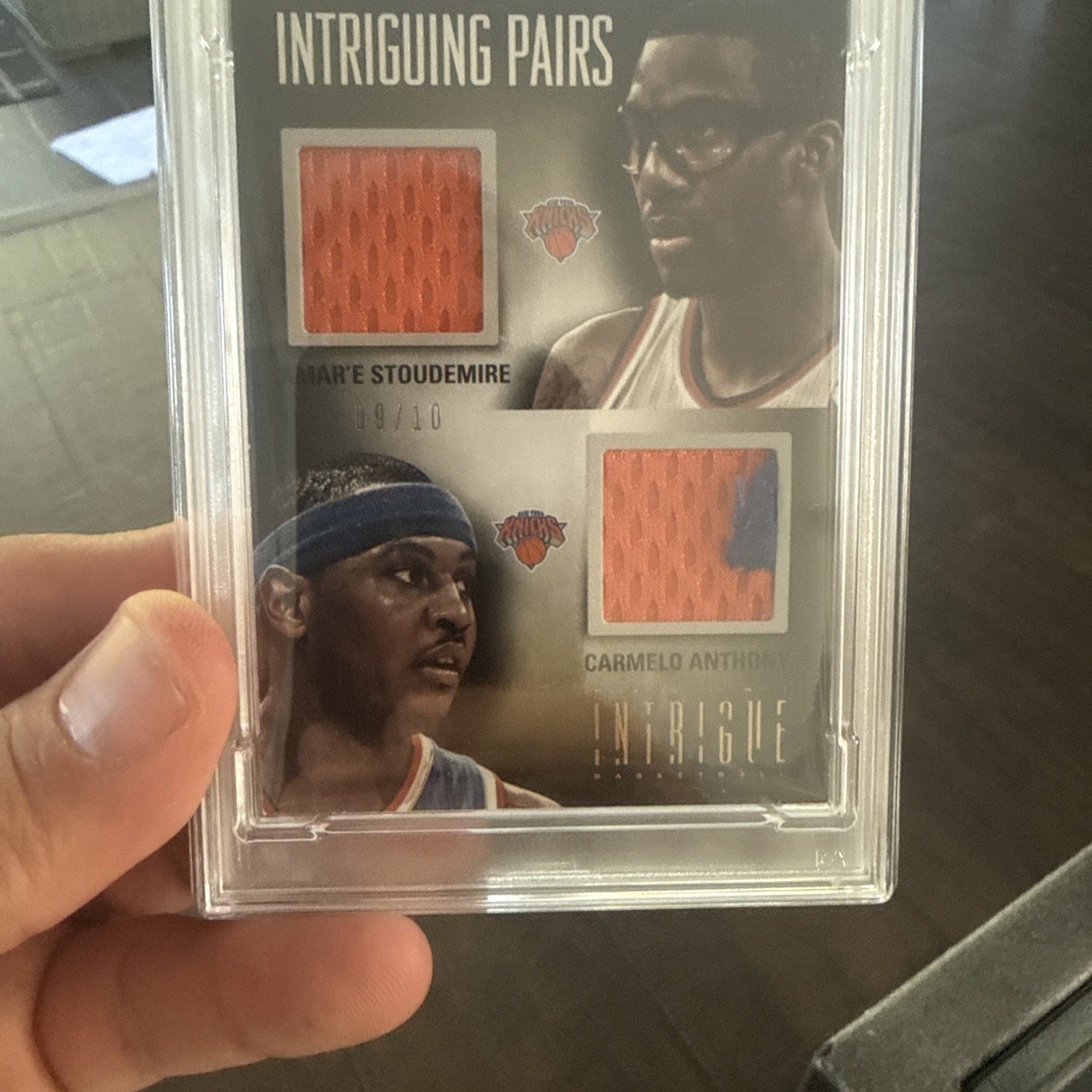 2012 Intrigue Intriguing Pairs Anthony/Stodemire PSA 7 Game Worn pop 1 view 5