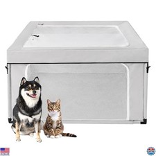 EHEYCIGA 42"x42"x26" Heavy-Duty Puppy Playpen with Cover - Durable Dog  Cat