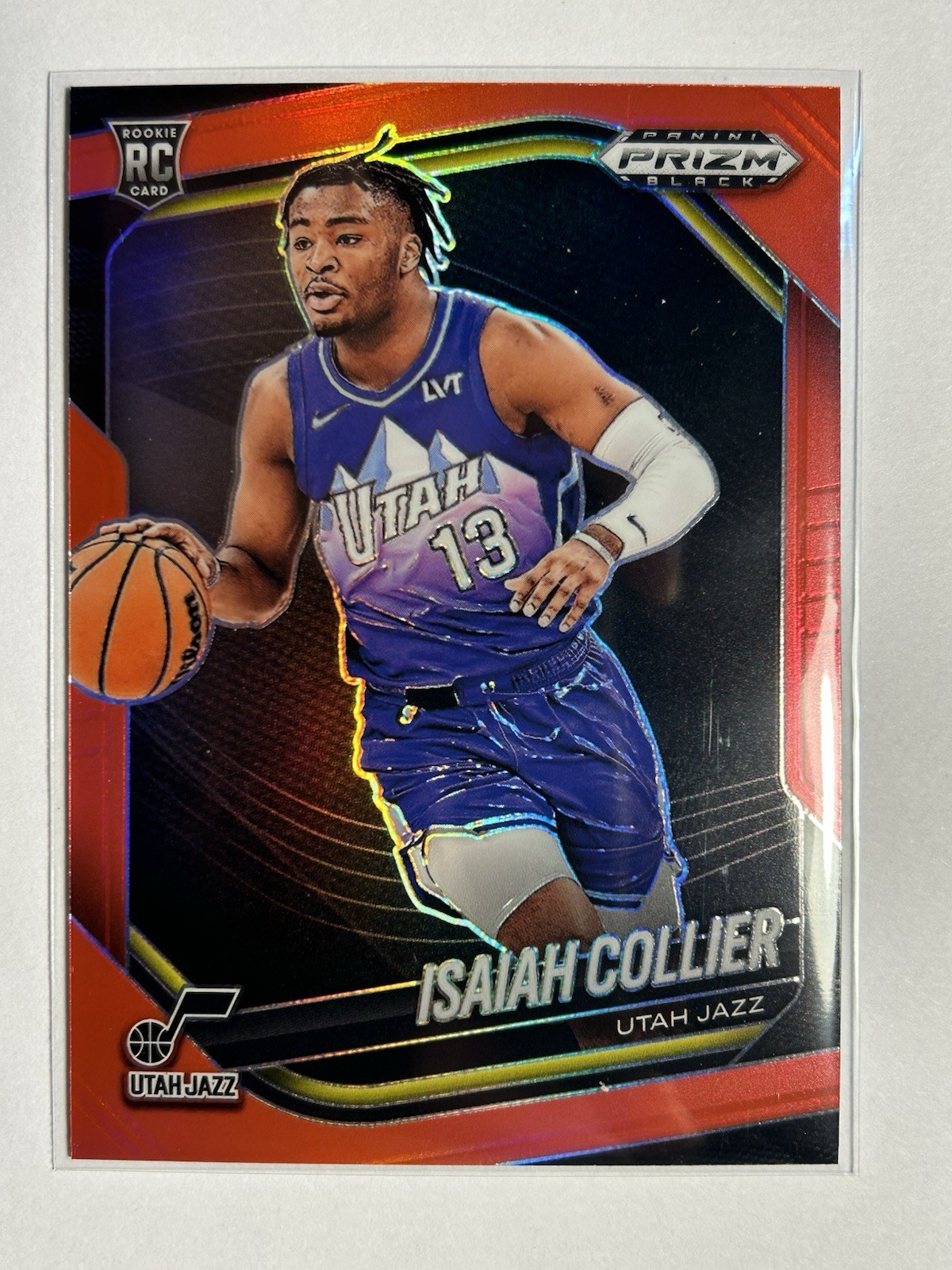 2024-25 Panini Prizm Black Isaiah Collier Red Rookie /299 #32 Jazz