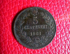 5 centesimi 1861 zecca M MILANO Vittorio Emanuele II