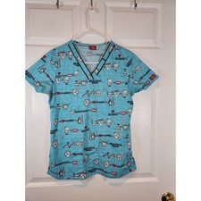 Women's sz S Dickies Dental Short Sleeved Scrub Top AS IS