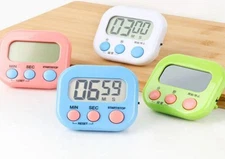 Large LCD Digital Kitchen Cooking Timer Count Down Up Clock Loud Alarm Magnetic