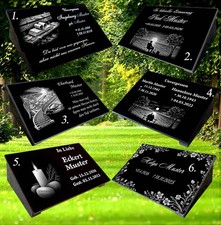 Grabplatte Granit Grabstein Diamant- oder Lasergravur Urnengrab f&uuml;r 1-2 Personen