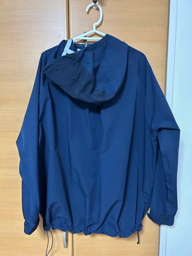 Gramicci Seamless Anorak Jacket Navy Blue Hooded Windbreaker Men Size M image 3