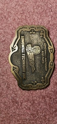 Hit Line USA Belt Buckle. Mining Longwall Technique INC. Longwall Machinery