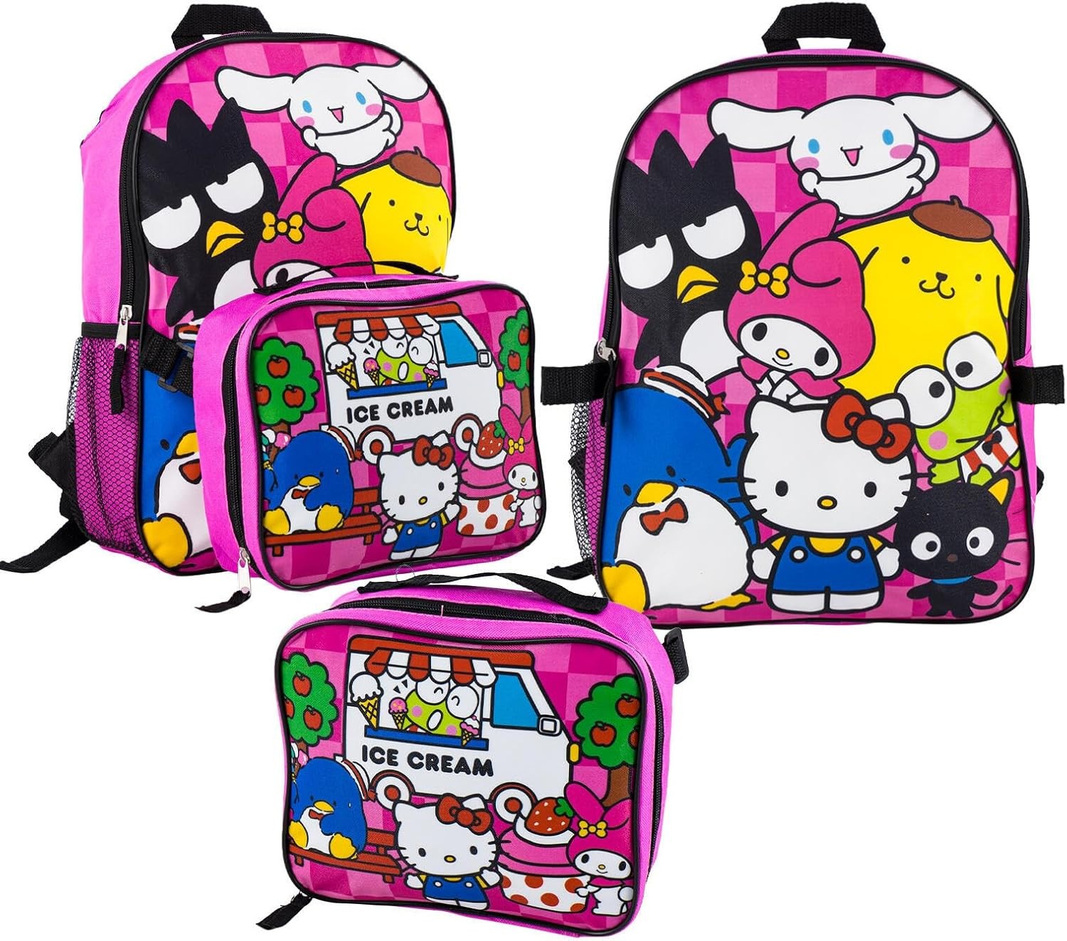 Large Backpack - Hello Kitty And Friends - Ice-Cream Shop w/Lunch Bag 16