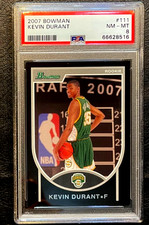 2007-08 Bowman Draft Picks Kevin Durant Rookie Card 111 PSA 8 /2999 Seattle, OKC. rookie card picture