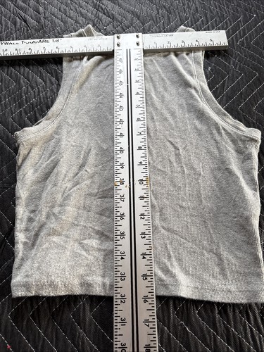 Hollister Women’s Must-Have Collection Gray Cropped Ribbed Tank Top Size L - Picture 3 of 5