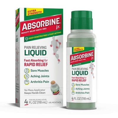 Absorbine Jr. Extra Strength Pain Relieving Liquid, Liquid Pain Reliever, Pain R