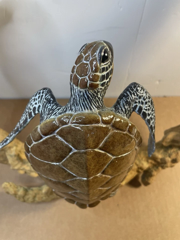 Escultura en relieve de pared de bronce Wyland "Turtle Sea Reef" con certificado Foto 2 de 4