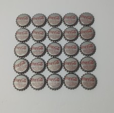 Vintage 25 Silver Coke Coca Cola Bottle Caps -see photos -possibly unused LOT 17