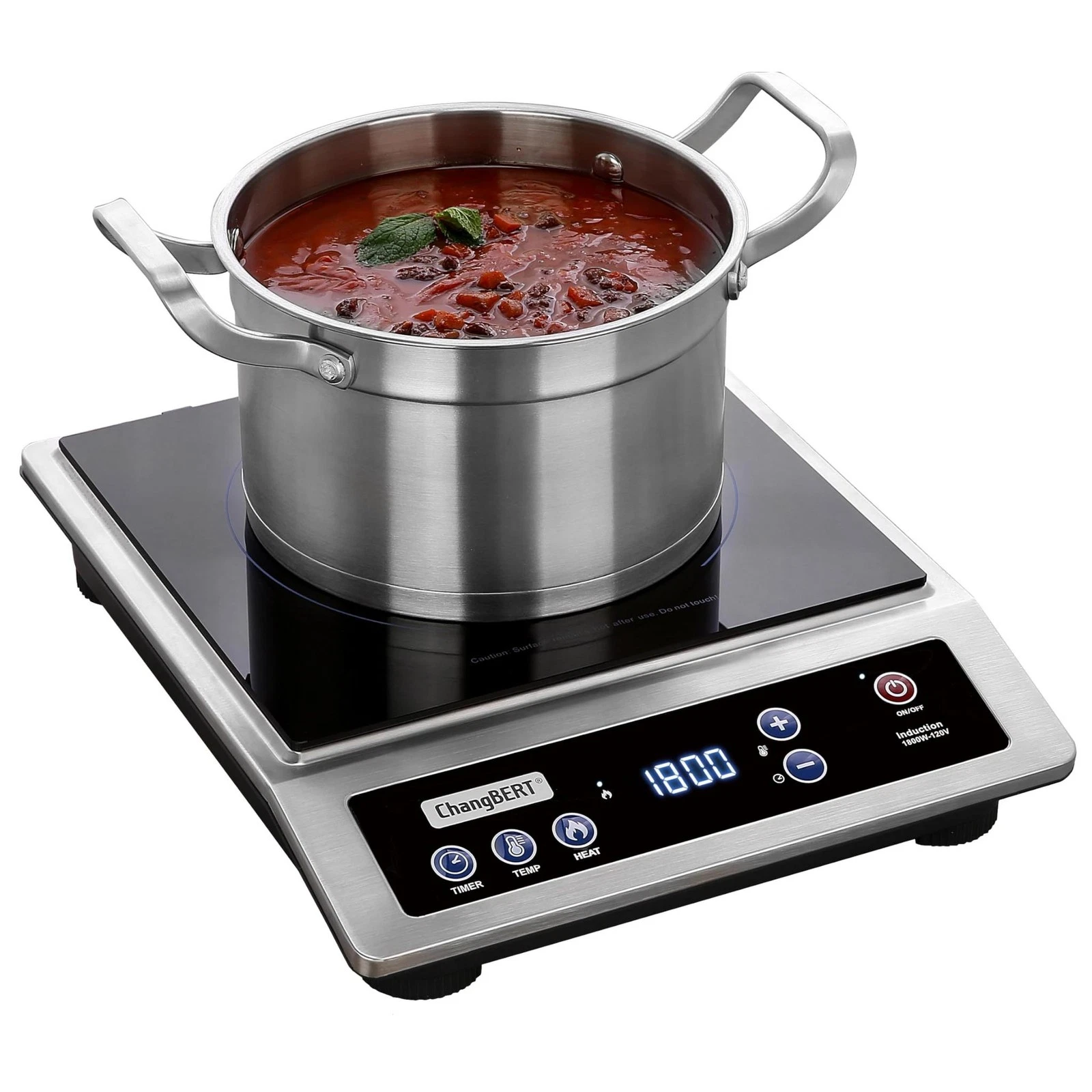 ChangBERT Induction Cooktop, Commercial Grade Portable Cooker, Large 8” Heating
Opens in a new windo